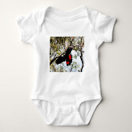SCHWARZER COCKATOO IM FLUG LÄNDLICHES AUSTRALIEN BABY STRAMPLER