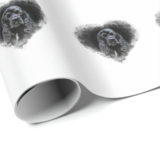 Schwarzer Cocker spaniel-Liebhaber Geschenkpapier