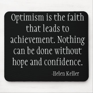 Schwarzer Computer Mousepad (Helen Keller)