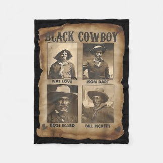Schwarzer Cowboy Western Rodeo Melanin Schwarze Ge Fleecedecke