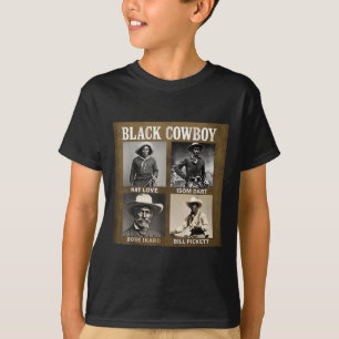 Schwarzer Cowboy Western Rodeo Melanin Schwarze Ge T-Shirt