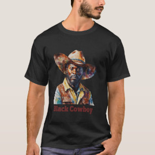 Schwarzer Cowboy Western Rodeo Melanin Schwarze Ge T-Shirt