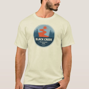 Schwarzer Creek Wild und Landschaftlicher Fluss Mi T-Shirt