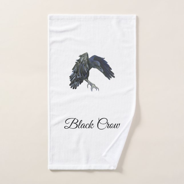 Schwarzer Crow Master of Time Personalisiert White Handtuch (Handtuch)
