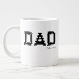 Schwarzer "DAD" Geburtstag Vatertag Geschenk Jumbo-Tasse