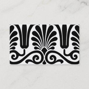 Schwarzer Damast-eleganter moderner Hochzeitsplane Visitenkarte