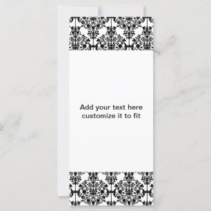 Schwarzer Damast Muster 1 Vintages Blumenmuster