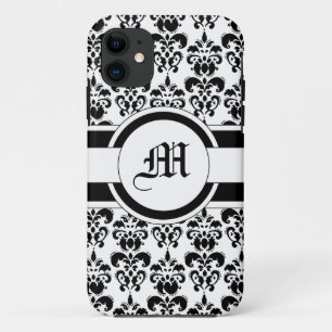 Schwarzer Damast und Monogramm title_seo2