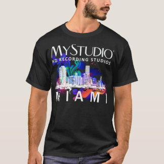 Schwarzer das Miami-T - Shirt der Männer