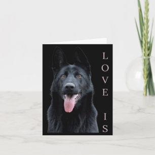 Schwarzer Deutscher Schäferhund Hund Mama Papa Lie Karte