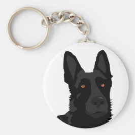 Schwarzer Deutscher Schäferhund-Schlüsselanhänger Schlüsselanhänger