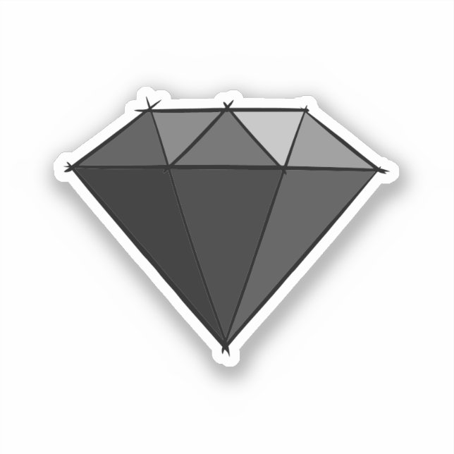Schwarzer Diamant Edelsteinschmuck. Aufkleber (Vorderseite)