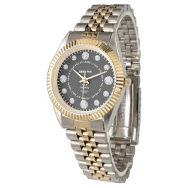 Schwarzer Diamant - individuelles Sentimental-Spri Armbanduhr