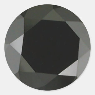 Schwarzer Diamantaufkleber Runder Aufkleber