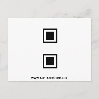 Schwarzer Doppelpunkt Postkarte