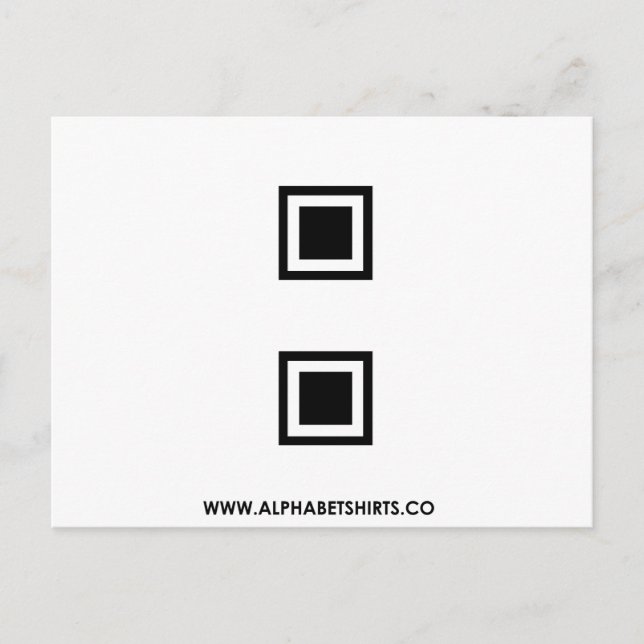 Schwarzer Doppelpunkt Postkarte (Vorderseite)