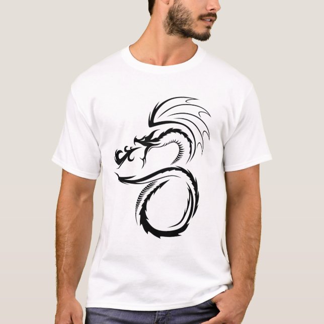Schwarzer Drache 1 T-Shirt (Vorderseite)