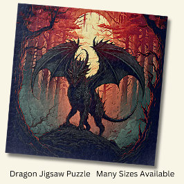 Schwarzer Drache bei Sonnenuntergang