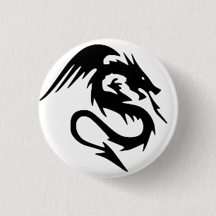 Schwarzer Drache Button