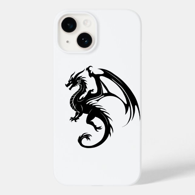 Schwarzer Drache Case-Mate iPhone 14 Hülle (Rückseite)
