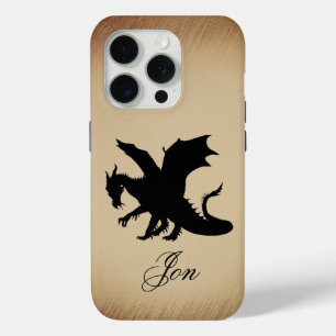 Schwarzer Drache Ländlicher Hintergrund Persönlich Case-Mate iPhone Hülle