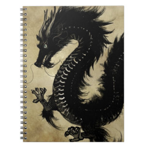 Schwarzer Drache Notizblock