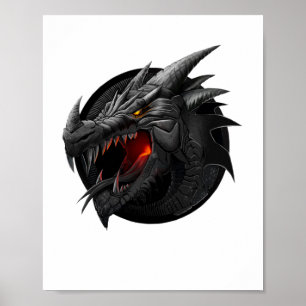 Schwarzer Drache Poster