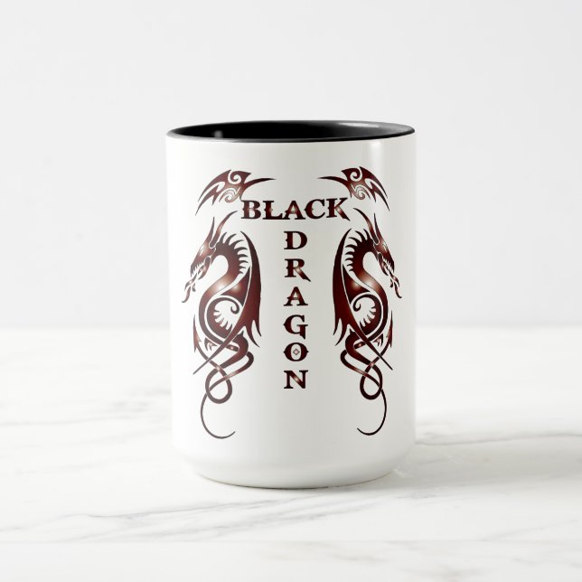Schwarzer Drachen Tasse (Zentrum)