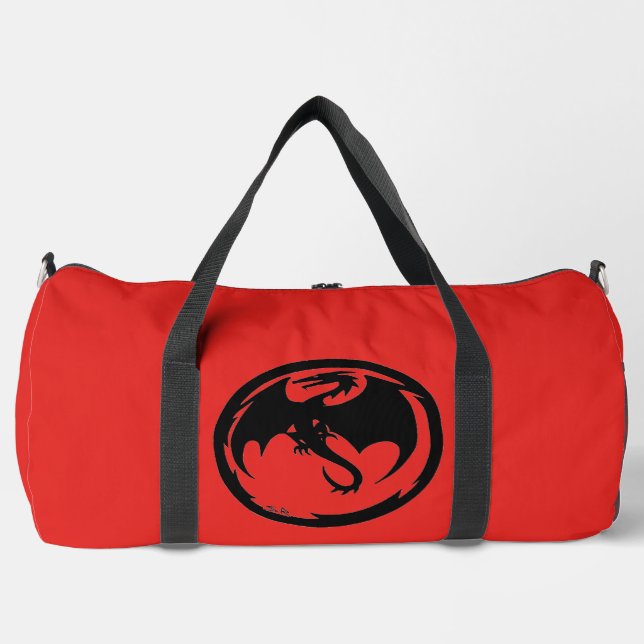 Schwarzer Drachenroter Duffelbeutel Duffle Bag (Vorderseite)