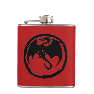 Schwarzer Drachenroter Flasche Flachmann