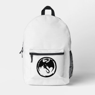Schwarzer Drachenweiße Rucksack