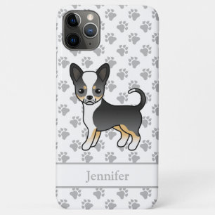 Schwarzer Dreifarbiger Glatthaar Chihuahua Hund & Case-Mate iPhone Hülle