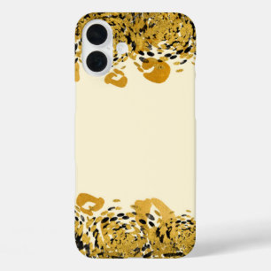 Schwarzer Dschungel Cheetah Glamour Creme iPhone 16 Plus Hülle