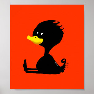 schwarzer Duck Poster