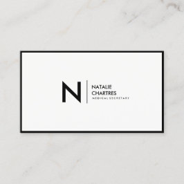 Schwarzer dünner Rahmen-Minimalistisches Visitenkarte