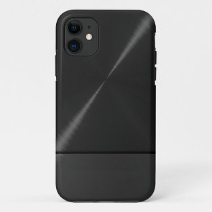 Schwarzer Edelstahl metallisch iPhone 11 Hülle