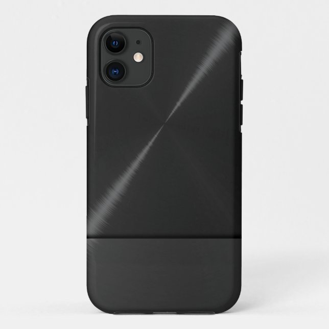 Schwarzer Edelstahl metallisch Case-Mate iPhone Hülle (Rückseite)