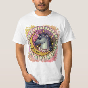 Schwarzer Einhornmond T-Shirt