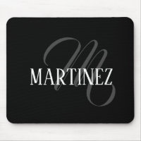 Schwarzer eleganter Personalisierter Nachname | Na