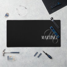 Schwarzer eleganter Personalisierter Nachname | Na