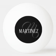 Schwarzer eleganter Personalisierter Nachname | Na