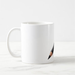 Schwarzer Eyeliner-Stift Make-up-Illustration Kaffeetasse