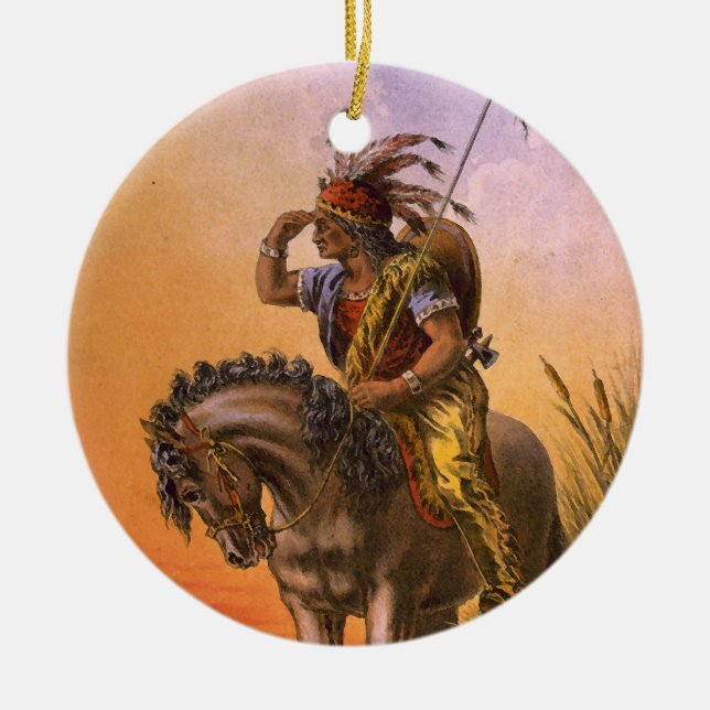 Schwarzer Falke-Eingeboren-amerikanischer Keramik Ornament (Vorne)