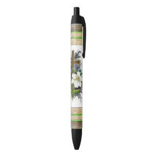 Schwarzer Farbstift für Kreuz und Blume Kugelschreiber