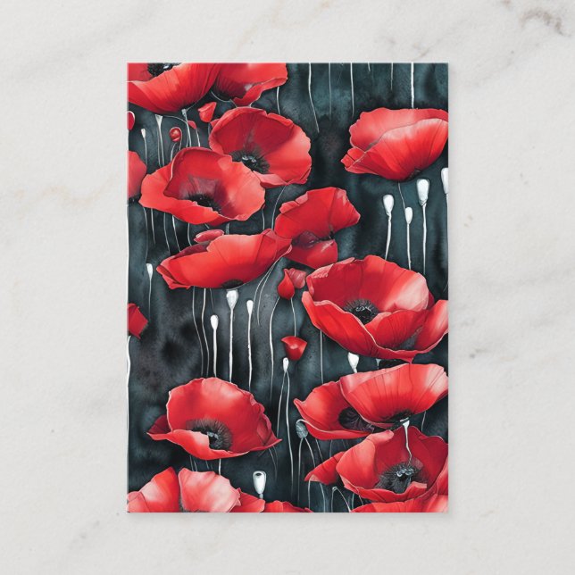 Schwarzer Farbton, 3D-Flora, 8k Res Visitenkarte (Vorderseite)