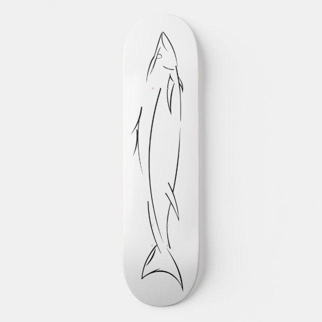 Schwarzer Fisch Skateboard (Vorderseite)