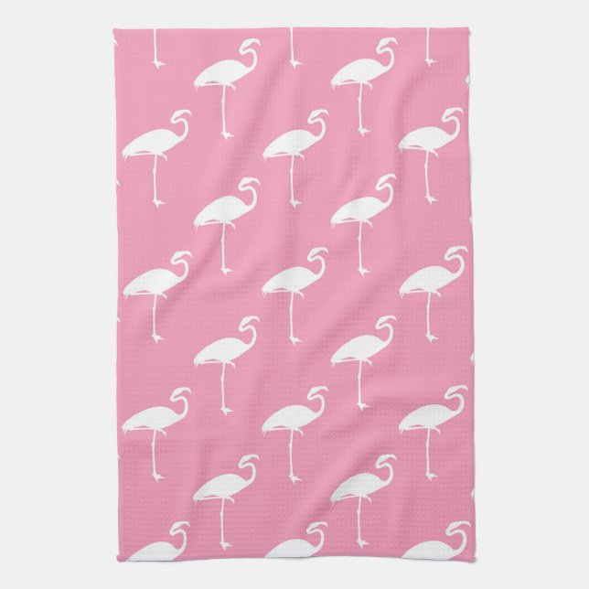 Schwarzer Flamingo tropischer Flamingos rosa Hinte Handtuch (Vertikal)