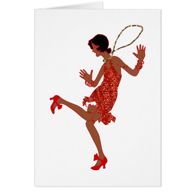 Schwarzer Flapper mit roter Folge (Vorne)