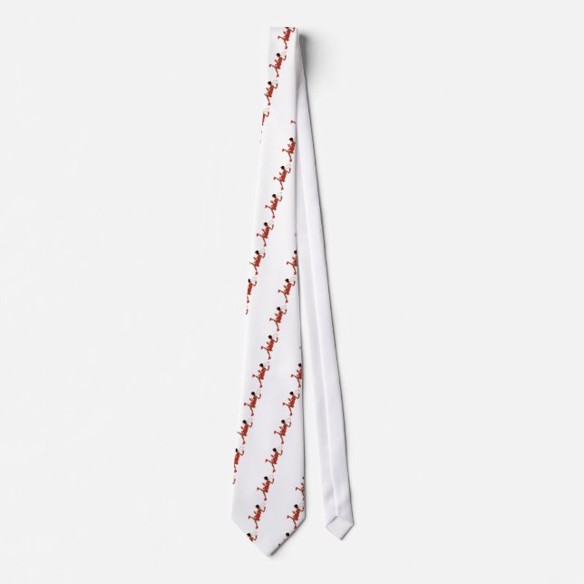 Schwarzer Flapper mit roter Folge Krawatte (Vorderseite)