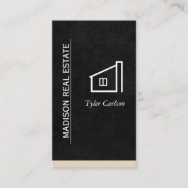 Schwarzer Fleck / Beige Trimm / Zuhause-Logo Visitenkarte